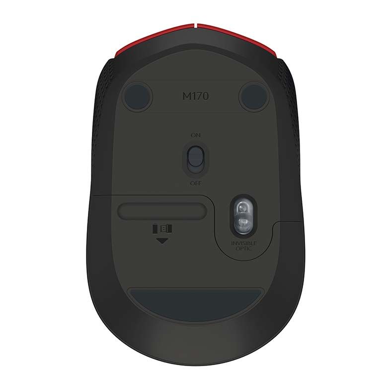 Mouse Logitech M170 2.4Ghz USB Wireless Vermelho, 910-004941