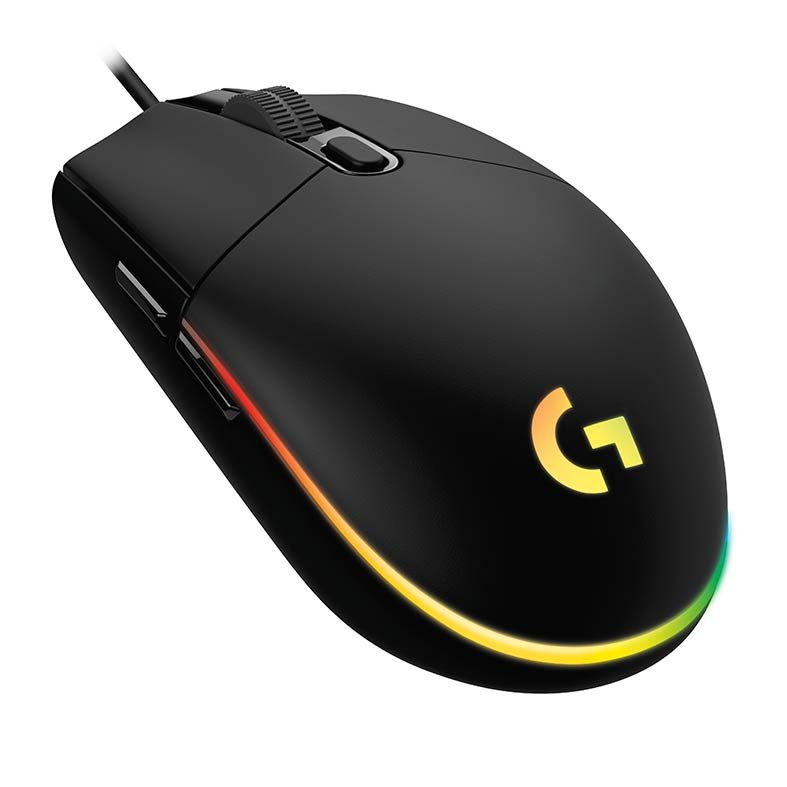 Mouse Gamer Logitech G203 RGB 8000Dpi 6 Botoes Preto, 910-005793