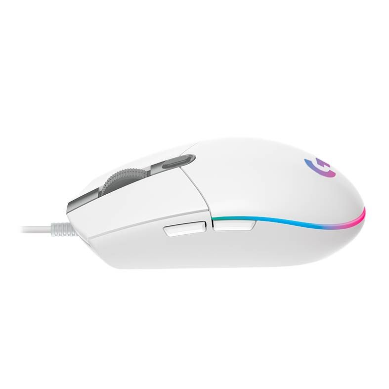 Mouse Gamer Logitech G203 RGB 8000Dpi 6 Botoes Branco, 910-005794