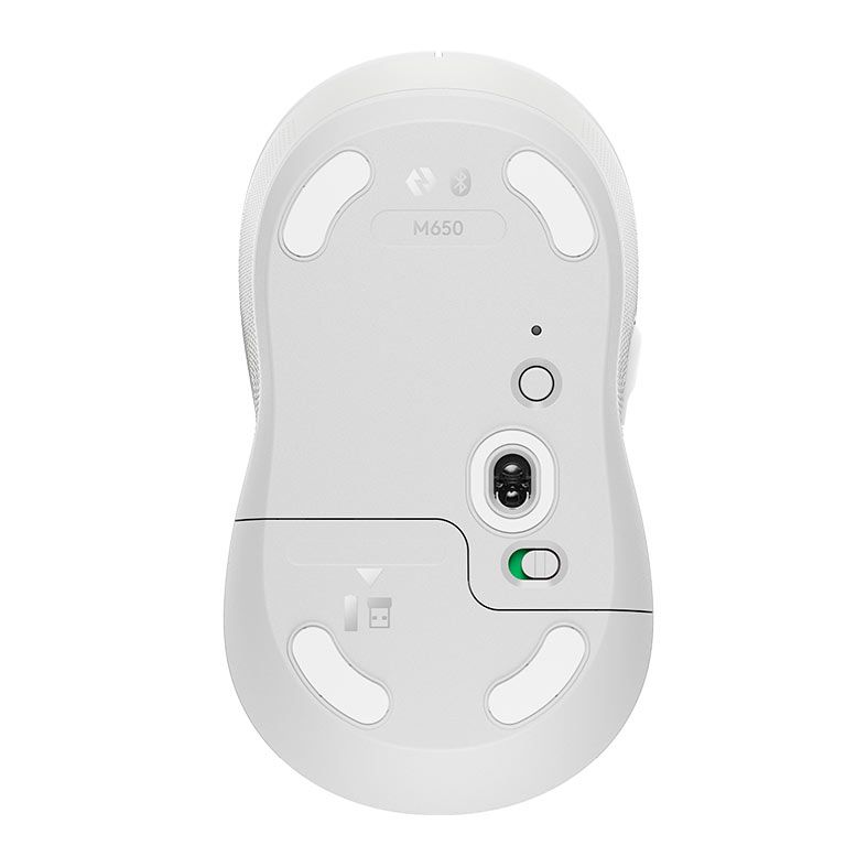 Mouse Logitech Signature M650, Bluetooth, 2000DPI, 5 Botoes, Branco, 910-006252