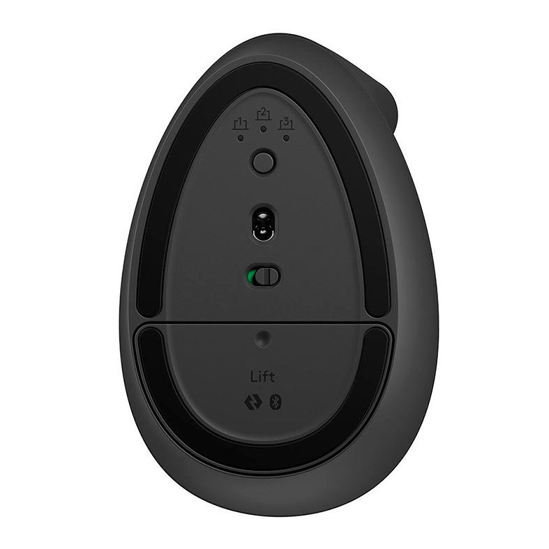 Mouse Vertical Ergonomico Logitech Lift, Bluetooth, 4000DPI, 6 Botoes, Versao Para Destro, Preto, 910-006466