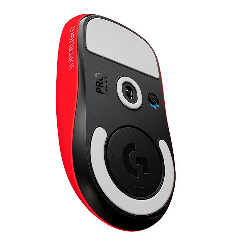 Mouse Gamer Logitech G Pro X Superlight, Wireless, 25600DPI, 5 Botoes, Vermelho, 910-006783