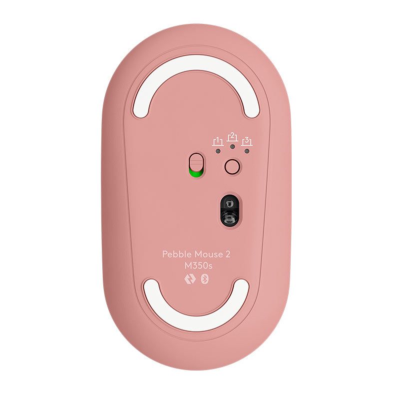 Mouse Logitech Pebble 2 M350s, 3 Botoes, Bluetooth, Rosa, 910-007048