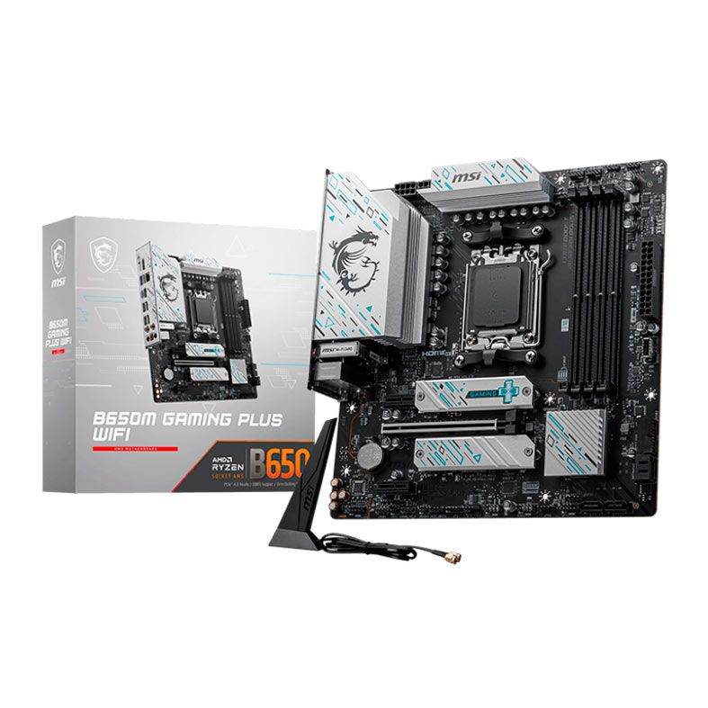 Placa Mae MSI B650M Gaming Plus Wifi, DDR5, Socket AM5, M-ATX, Chipset AMD B650, MSI-B650M-GAMING-PLUS-WIFI