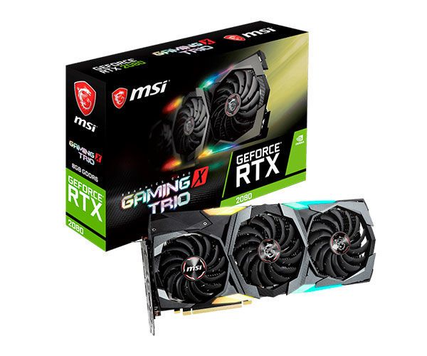 Placa de Video MSI GeForce RTX 2080 8GB GDDR6 Gaming X TRIO 256-bit, 912-V372-090