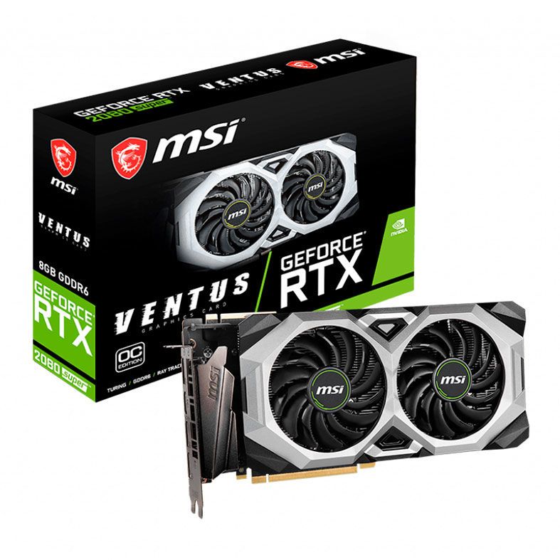 Placa de Video MSI GeForce RTX 2080 Super 8GB Ventus XS OC 256-bit, 912-V372-294