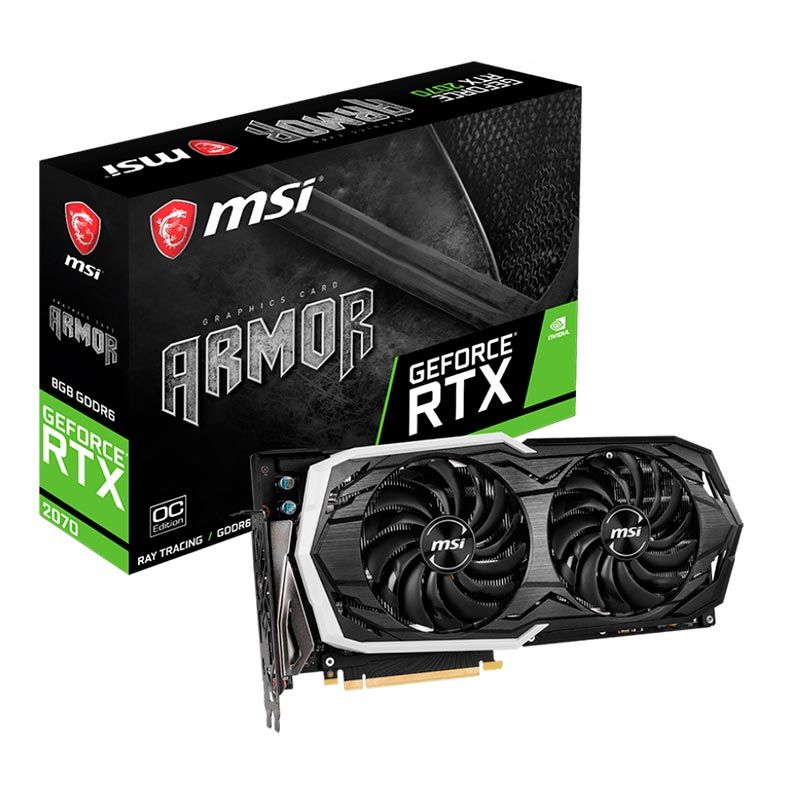 Placa de Video MSI GeForce RTX 2070 ARMOR 8G OC GDDR6, 912-V373-013