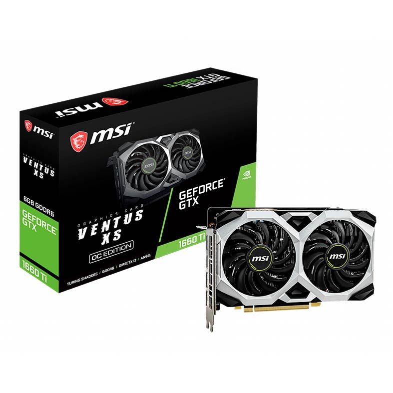 Placa de Video MSI GeForce GTX 1660 Ti 6GB GDDR6 VENTUS XS OC 192-bit, 912-V375-039