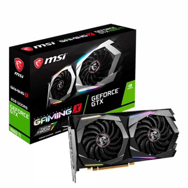 Placa de Video MSI GeForce GTX 1660 Ti 6GB GDDR6 Gaming X 192-bit, 912-V375-040