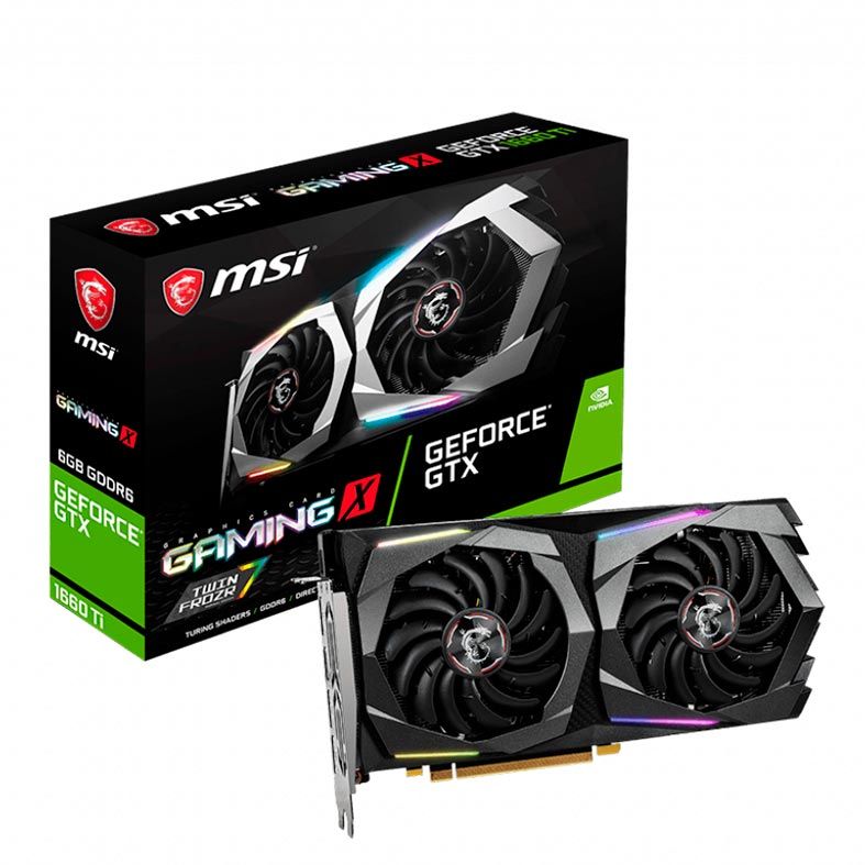 Placa de Video MSI GeForce GTX 1660 Ti 6GB GDDR6 Gaming X 192-bit, 912-V375-053
