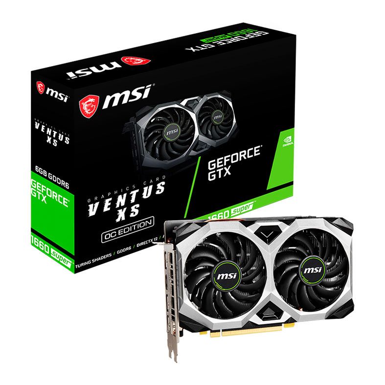 Placa de Video MSI GeForce GTX 1660 Super Ventus XS OC, 6GB, GDDR6, 192-bit, 912-V375-644