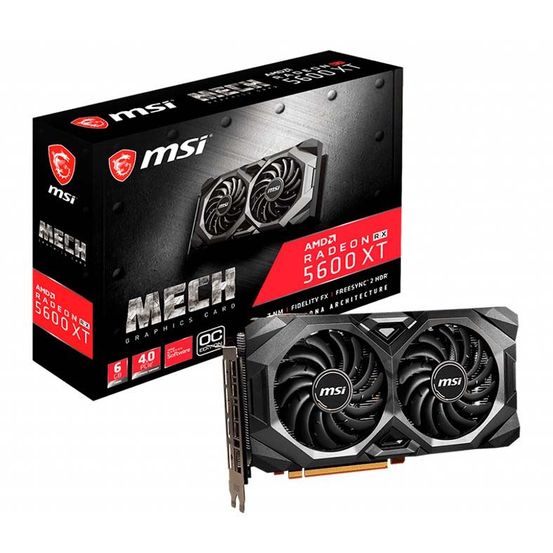 Placa de Video MSI Radeon RX 5600 XT 6GB Mech OC 128-bit, 912-V381-227