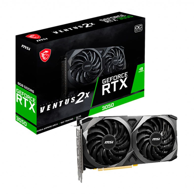 Placa de Video MSI GeForce RTX 3050 Ventus 2x OC, 8GB, GDDR6, 128