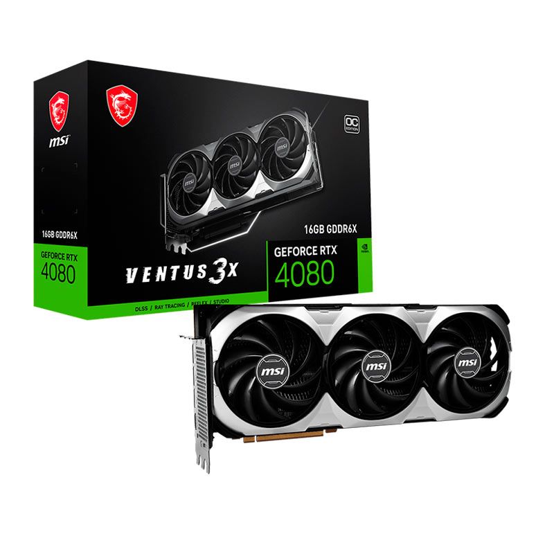 Placa de Video MSI GeForce RTX 4080 Ventus 3X OC, 16GB, GDDR6X, 256-bits, 912-V511-013
