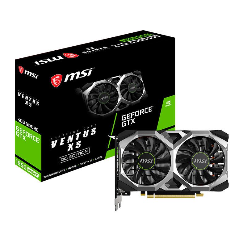 グラフィックボード・グラボ・ビデオカード MSI GTX 1650 SUPER 4GB Placa de Video MSI GeForce GTX 1650 Super 4GB Ventus XS OC 128-bit