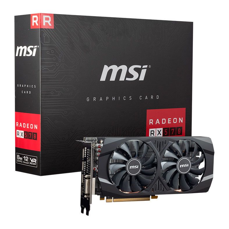 Placa de Video MSI Radeon RX 570 8GB OC 256-bit, 912-V809-3428