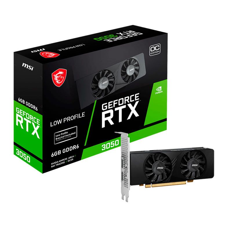 Placa de Video MSI GeForce RTX 3050 Low Profile OC, 6GB, GDDR6, 96-bit, 912-V812-023-NAC