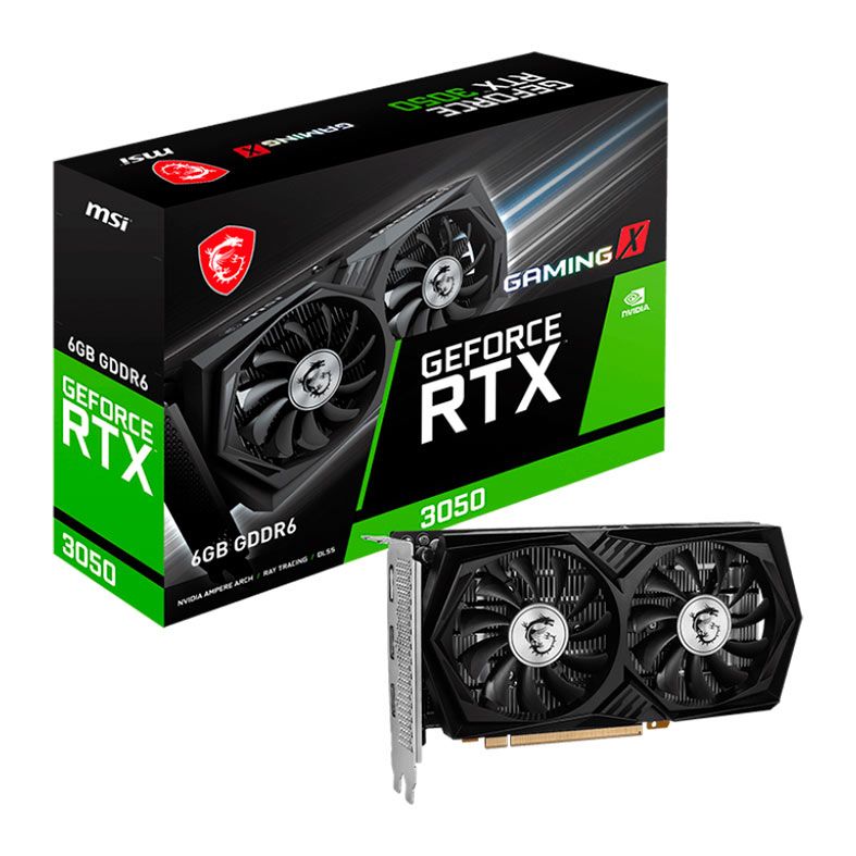 Placa de Video MSI GeForce RTX 3050 Gaming X, 6GB, GDDR6, 92-bits, 912-V812-024