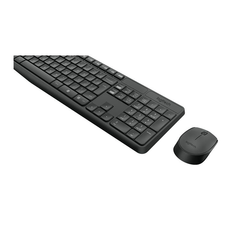 Kit Teclado e Mouse Logitech MK235 Wireless Preto, 920-007903