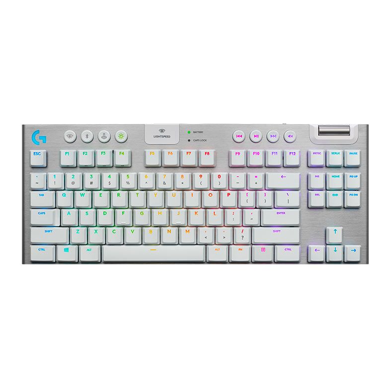 Teclado Mecanico Logitech G915 TKL Tactile RGB Branco, 920-009660