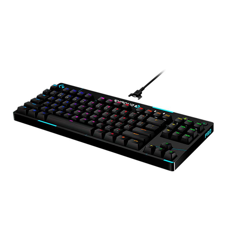 Teclado Mecanico Gamer Logitech G Pro X Shroud Edition, RGB, Switch Red, Preto, 920-009846