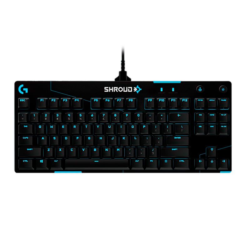 Teclado Mecanico Gamer Logitech G Pro X Shroud Edition, RGB, Switch Red, Preto, 920-009846