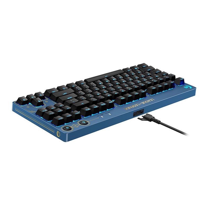 Teclado Mecanico Gamer Logitech G Pro League of Legends, RGB, Switch Brown, Azul, 920-010533