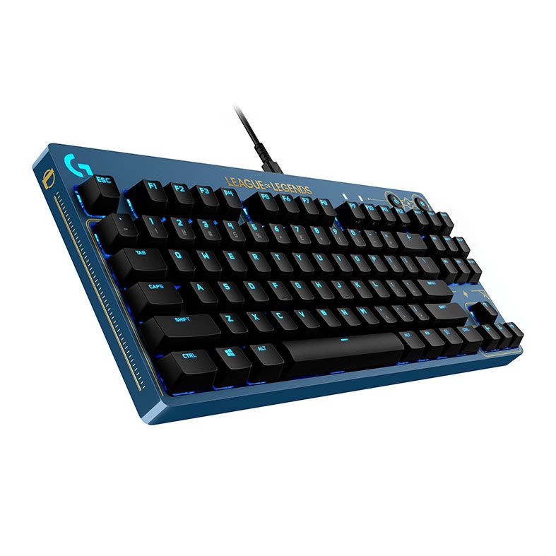 Teclado Mecanico Gamer Logitech G Pro League of Legends, RGB, Switch Brown, Azul, 920-010533