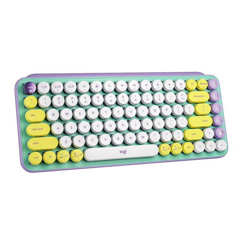 Teclado Mecanico Logitech Pop Keys, Wireless, Switch Marrom, Daydream, 920-010711