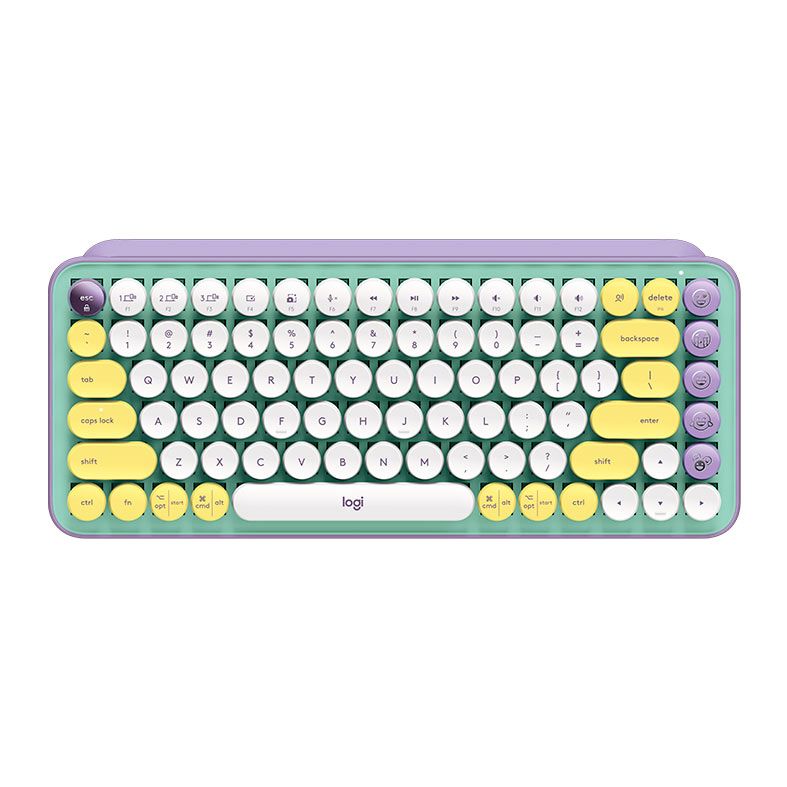 Teclado Mecanico Logitech Pop Keys, Wireless, Switch Marrom, Daydream, 920-010711