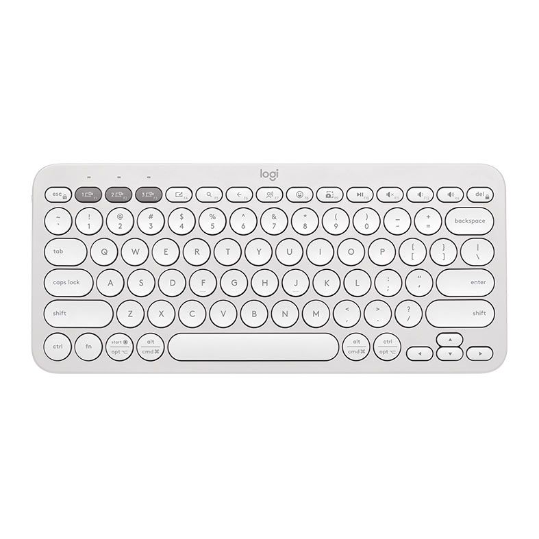 Teclado Logitech Pebble Keys 2 K380S, Bluetooth, Branco, 920-011790