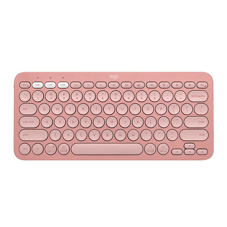 Teclado Membrana Logitech Pebble Keys 2 K380S, Bluetooth, Rosa, 920-011791