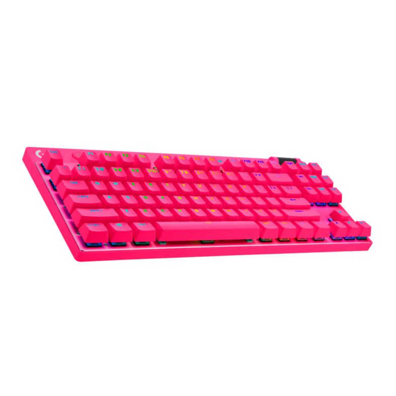 Teclado Mecanico Logitech G Pro TKL Lightspeed, RGB, Tri-Mode, Switch GX Brown, Magenta, 920-012154