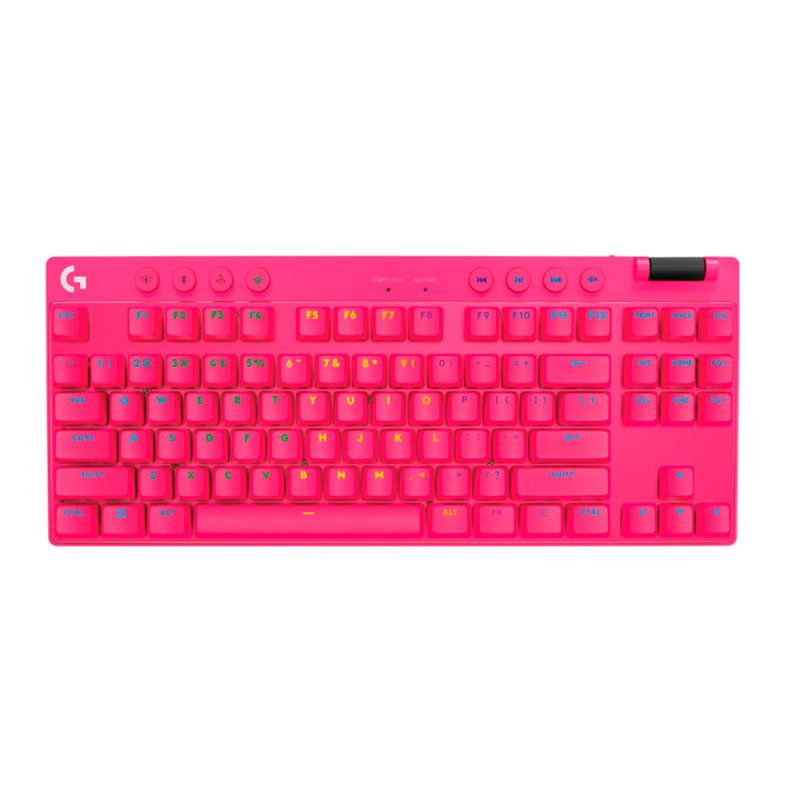 Teclado Mecanico Logitech G Pro TKL Lightspeed, RGB, Tri-Mode, Switch GX Brown, Magenta, 920-012154