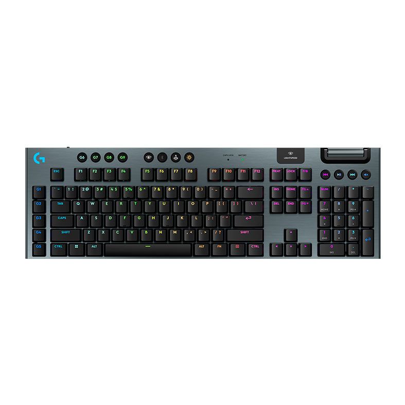 Teclado Mecanico Gamer Logitech G915 X LightSpeed, RGB, Bluetooth, Switch Marrom, Preto, 920-012670