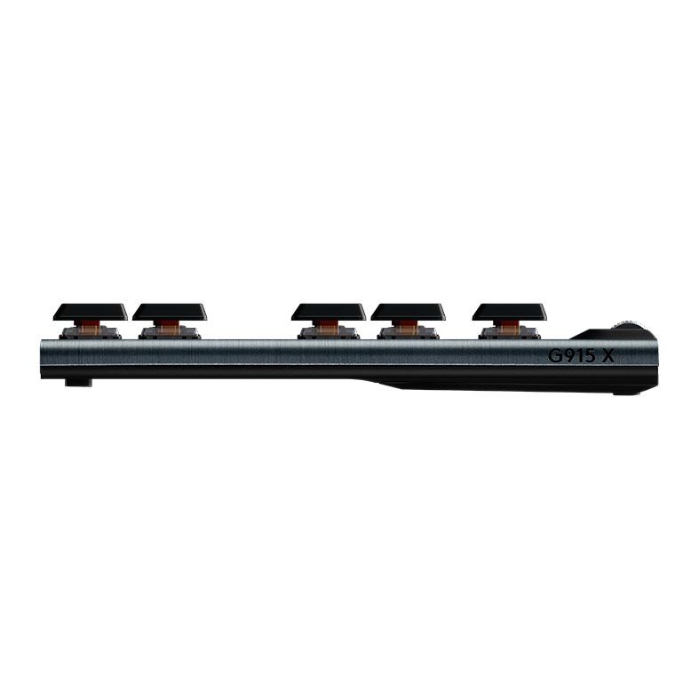 Teclado Mecanico Gamer Logitech G915 X LightSpeed TKL, RGB, Bluetooth, Switch Marrom, Preto, 920-012715