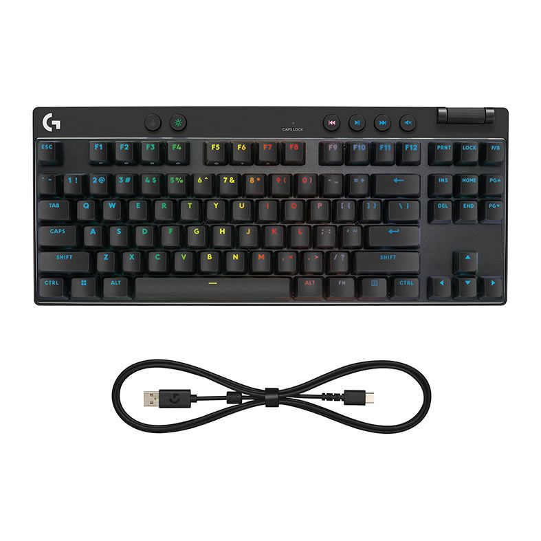 Teclado Gamer Logitech Pro XL TKL Rapid, RGB, Switch Magnetico-Analogico, Preto, 920-013131