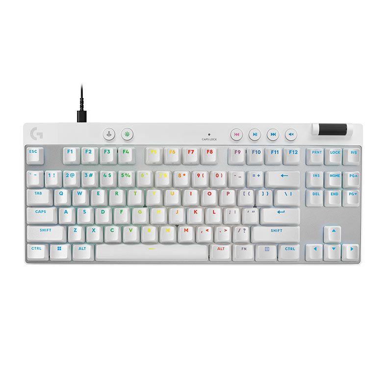 Teclado Magnetico Logitech G Pro X TKL Rapid, RGB, Branco, 920-013132