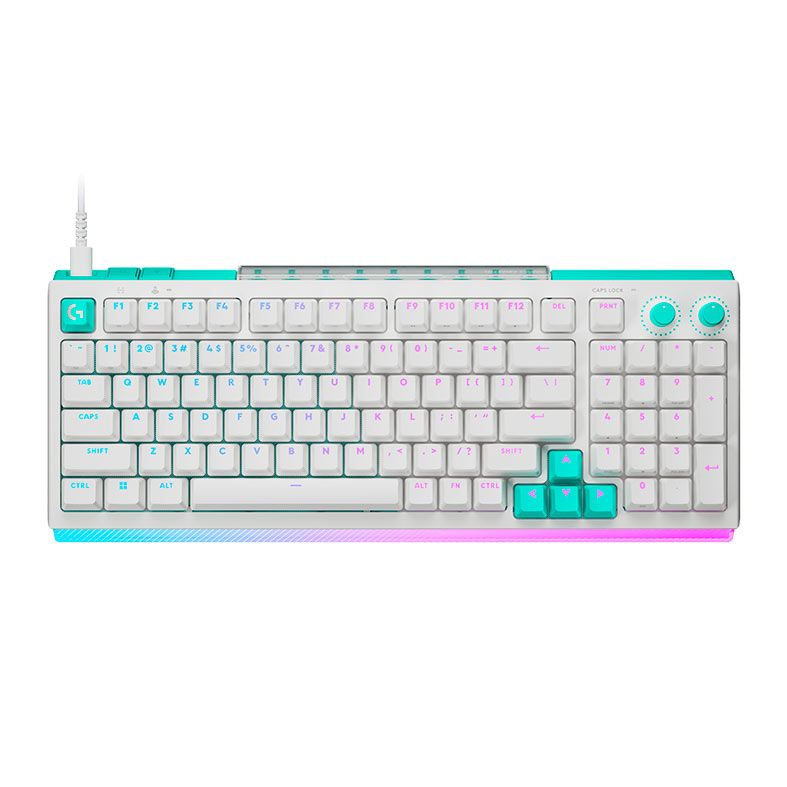 Teclado Mecanico Logitech G G512 X, 98%, Switch Dual Swap, Branco, 920-013996