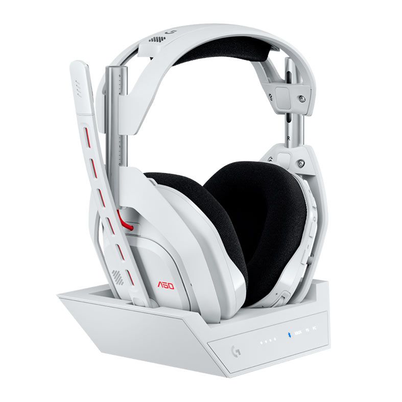 Headset Gamer Logitech G Astro A50 Lightspeed, Com Base Station, Drivers 40mm, Bluetooth, Branco, 939-002229