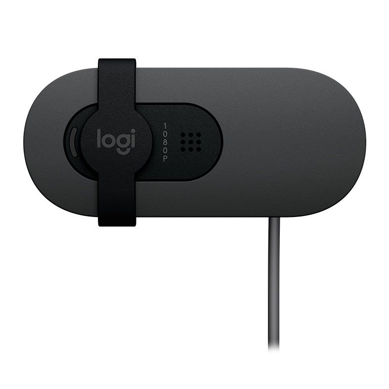 Webcam Logitech Brio 100, FHD, 1080p, USB-A, Preto, 960-001586