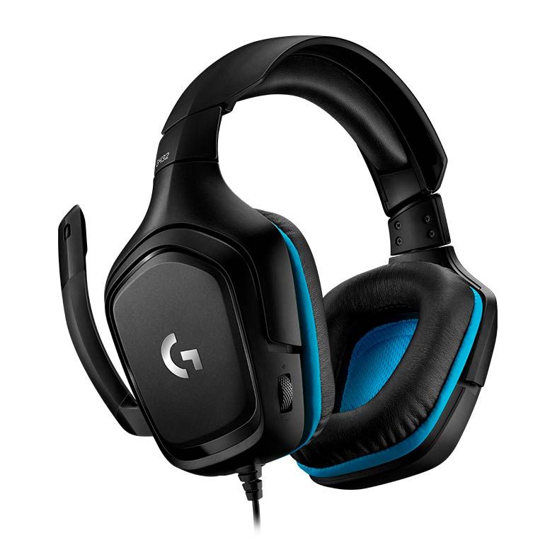 Headset Gamer Logitech G432 7.1 Surround Multiplataforma Preto/Azul, 981-000769