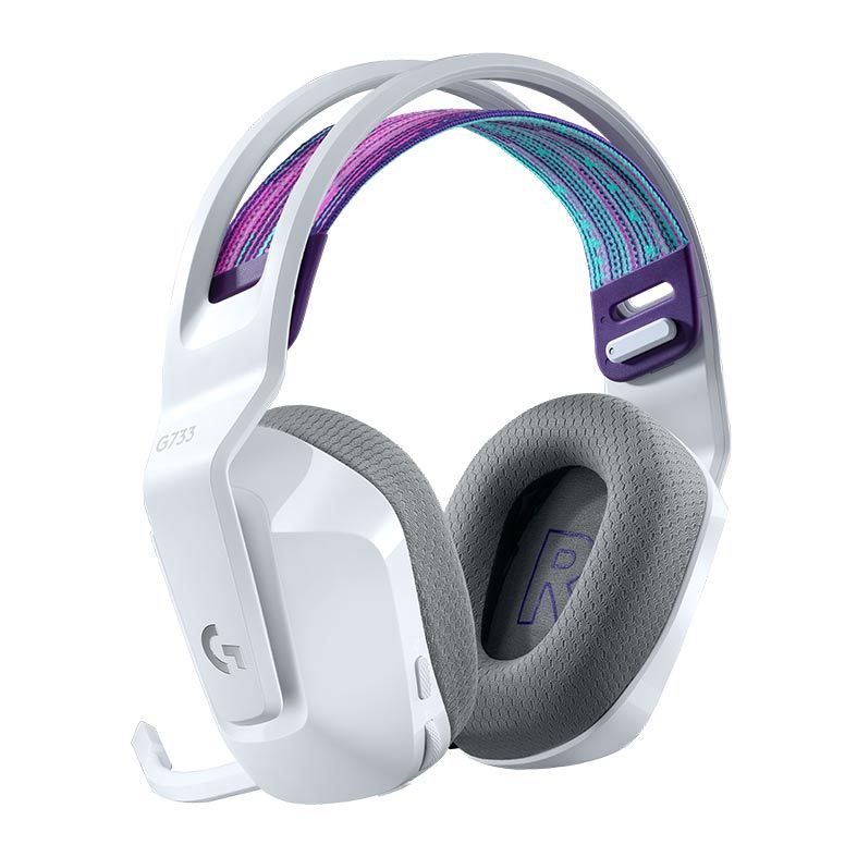 Headset Gamer Logitech G733 Lightspeed 7.1 Wireless RGB Branco, 981-000882