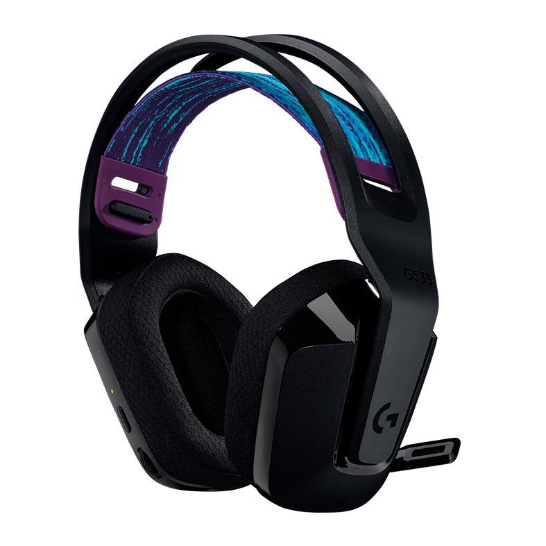 Headset Gamer Logitech G535, RGB, Wireless, Preto, 981-000971