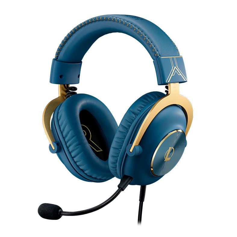 Headset Gamer Logitech Pro X League of Legends, Drivers 50mm, Azul, 981-001105