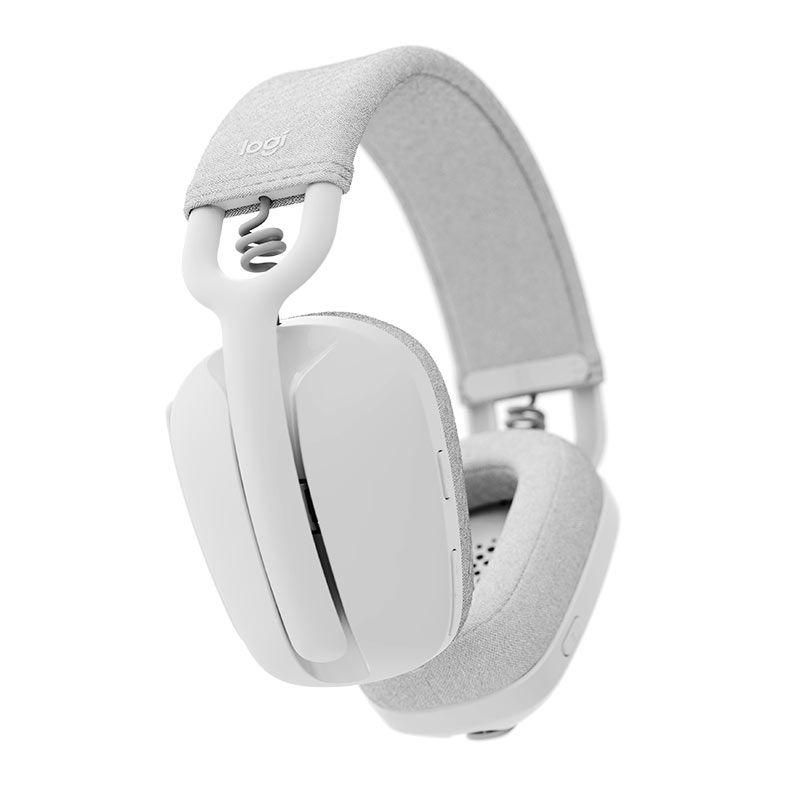 Fone de Ouvido Bluetooth Logitech Zone Vibe 100, Drivers 40mm, Branco e Cinza, 981-001218