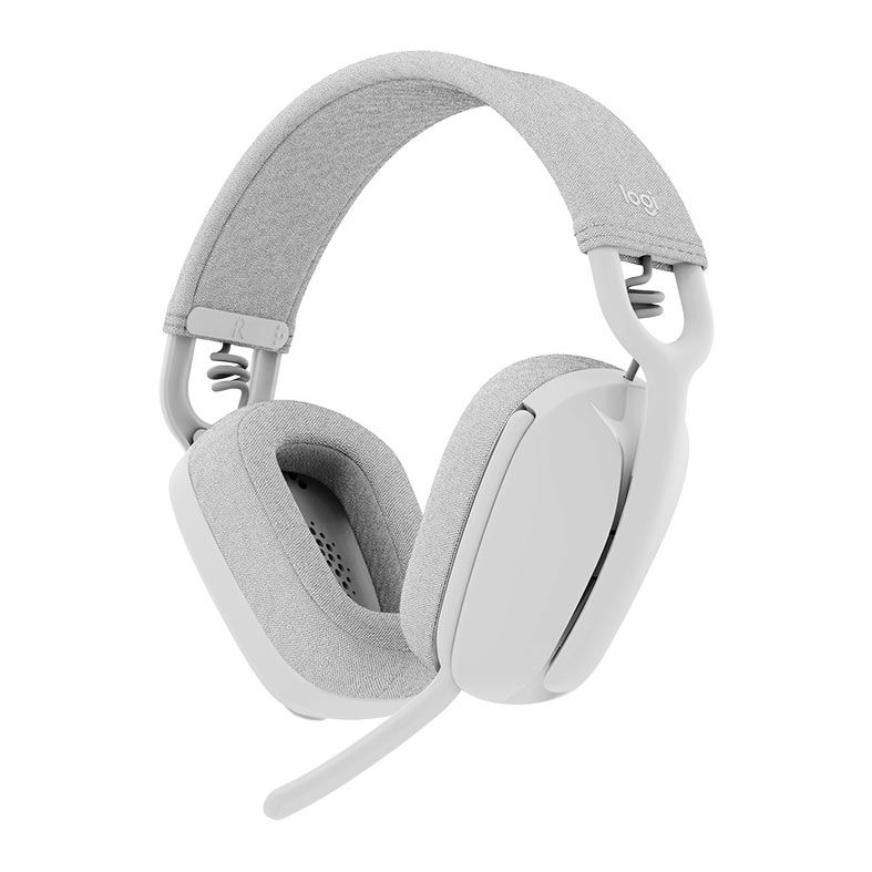 Fone de Ouvido Bluetooth Logitech Zone Vibe 100, Drivers 40mm, Branco e Cinza, 981-001218