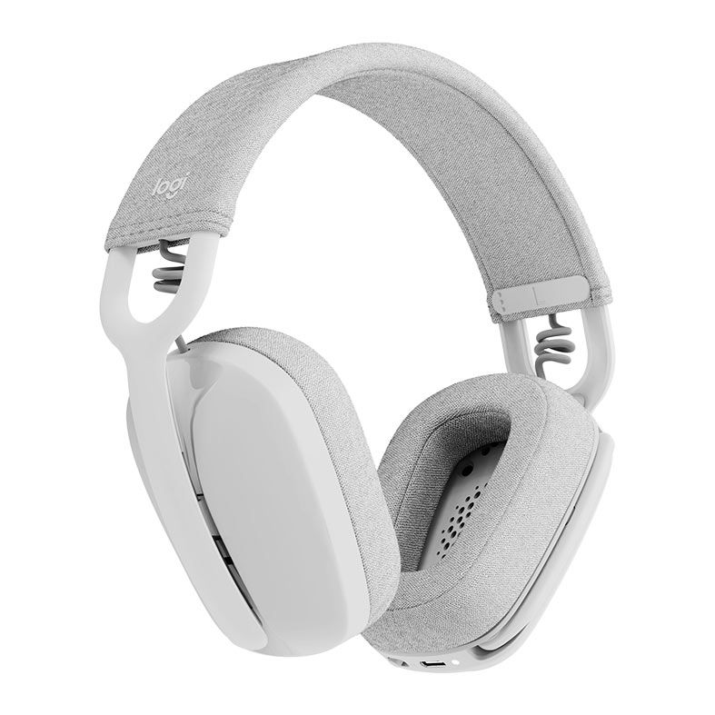 Fone de Ouvido Bluetooth Logitech Zone Vibe 100, Drivers 40mm, Branco e Cinza, 981-001218