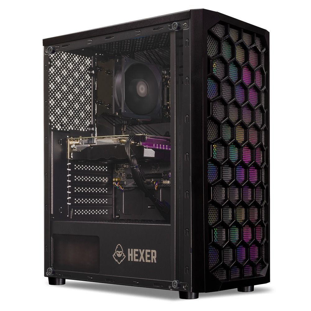 PC Gamer Completo Mancer Valquíria IV, Intel i5-10400F, Radeon RX 580 8GB, 16GB DDR4, SSD M.2 480GB + Monitor + Kit Periféricos