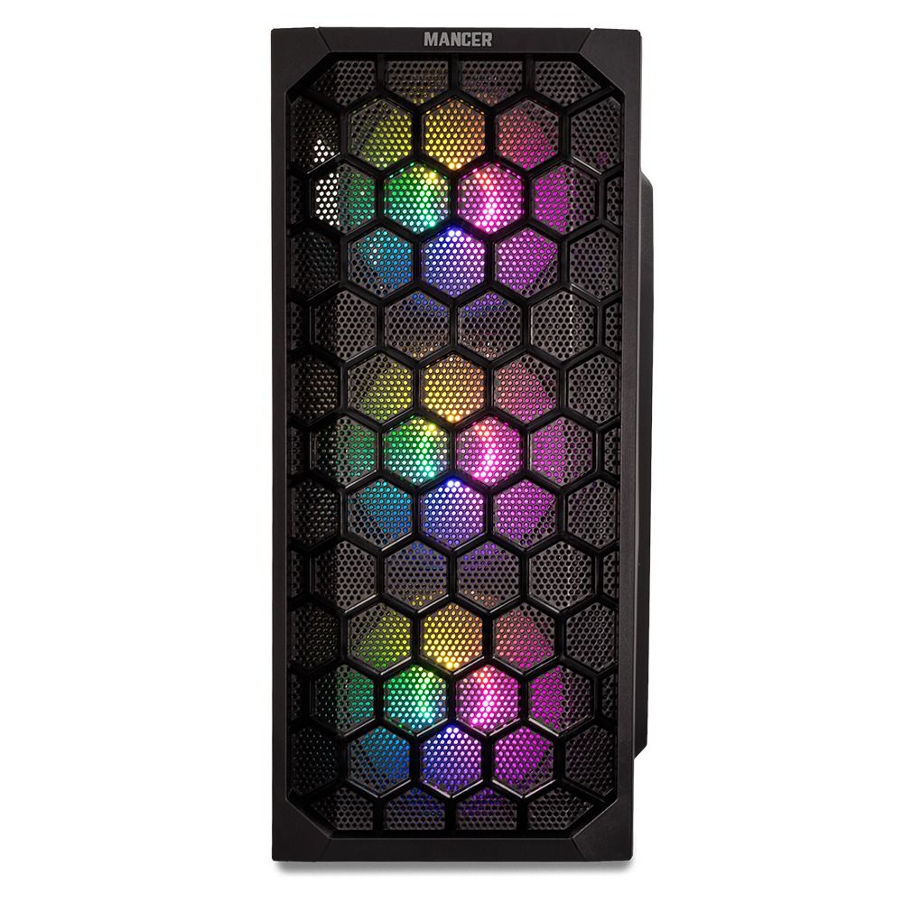 PC Gamer Completo Mancer Nidogue VIII, Intel Core i7, Radeon RX 580 8GB, 16GB DDR3, SSD 480GB + Monitor + Kit Periféricos